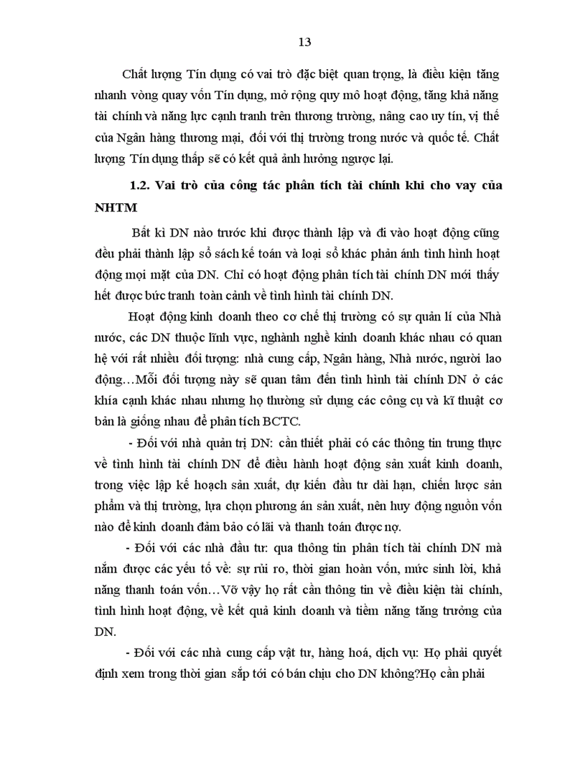 image for page Phân tích tài chính Doanh nghiệp ảnh hưởng đến công tác Tín dụng tại chi nhánh NHNo&PTNT Kim Động