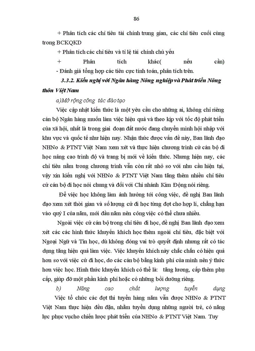 image for page Phân tích tài chính Doanh nghiệp ảnh hưởng đến công tác Tín dụng tại chi nhánh NHNo&PTNT Kim Động