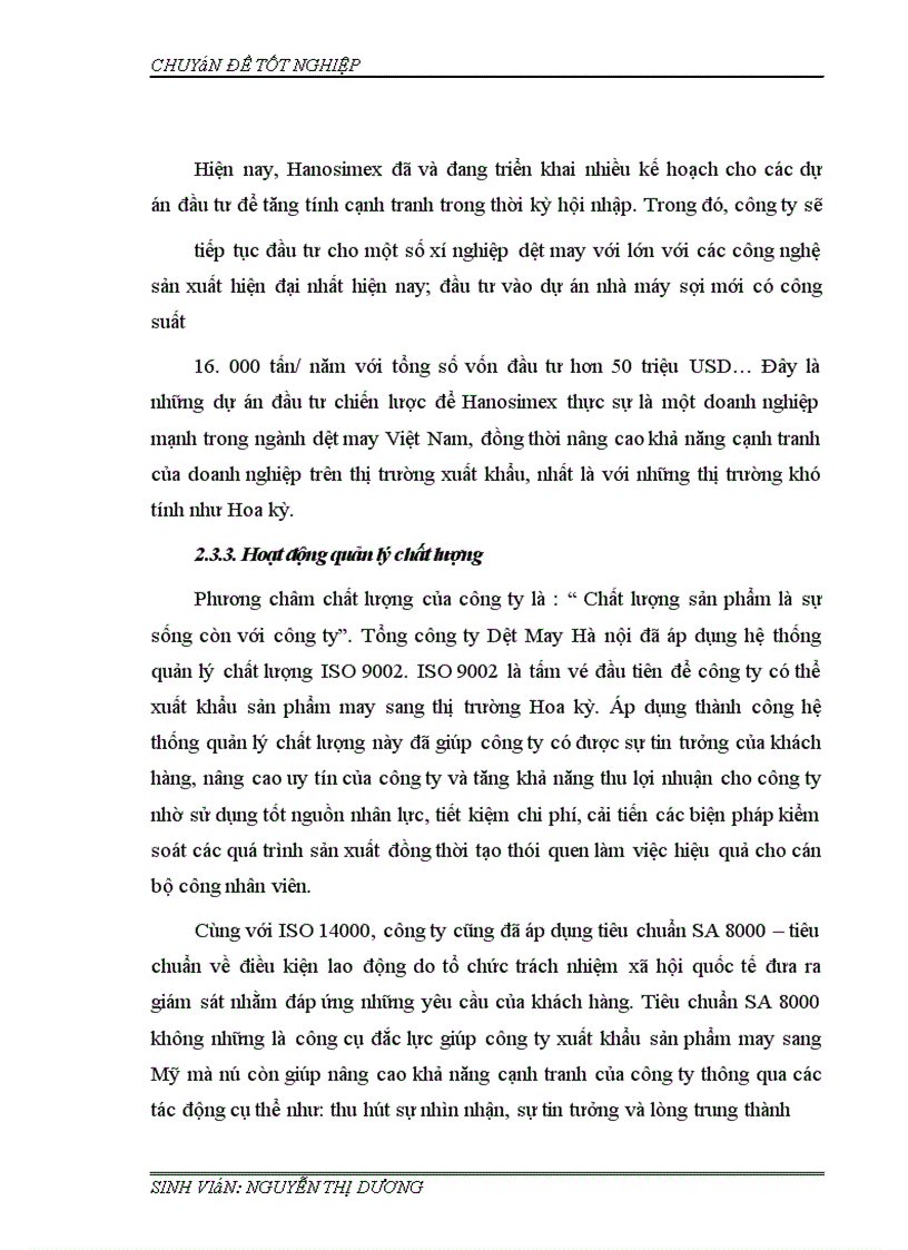 image for page Đẩy mạnh xuất khẩu sản phẩm may của Tổng công ty Dệt May Hà Nội sang thị trường Hoa Kỳ