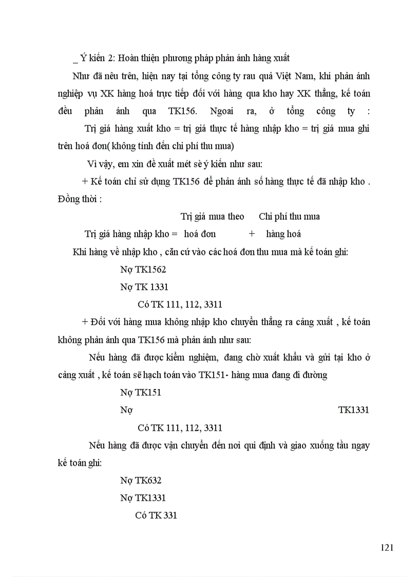 image for page Tổ chức hạch toán lưu chuyển hàng hoá xuất khẩu tại Tổng công ty rau quả Việt Nam