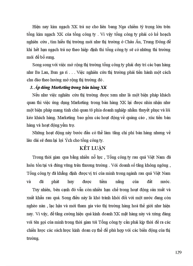 image for page Tổ chức hạch toán lưu chuyển hàng hoá xuất khẩu tại Tổng công ty rau quả Việt Nam