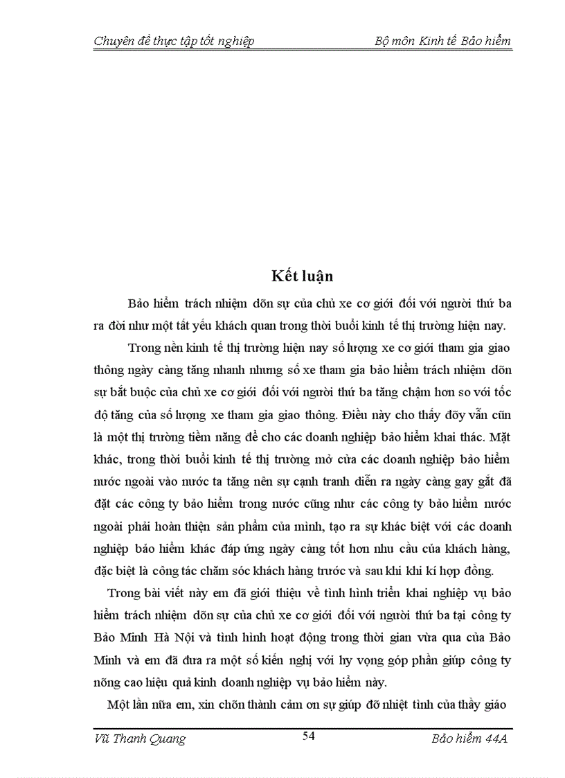 image for page Một số giải pháp nâng cao hiệu quả kinh doanh nghiệp vụ bảo hiểm trách nhiệm dân sự (BHTNDS) của chủ xe cơ giới đối với người thứ ba tại công ty bảo hiểm Bảo Minh Hà Nội