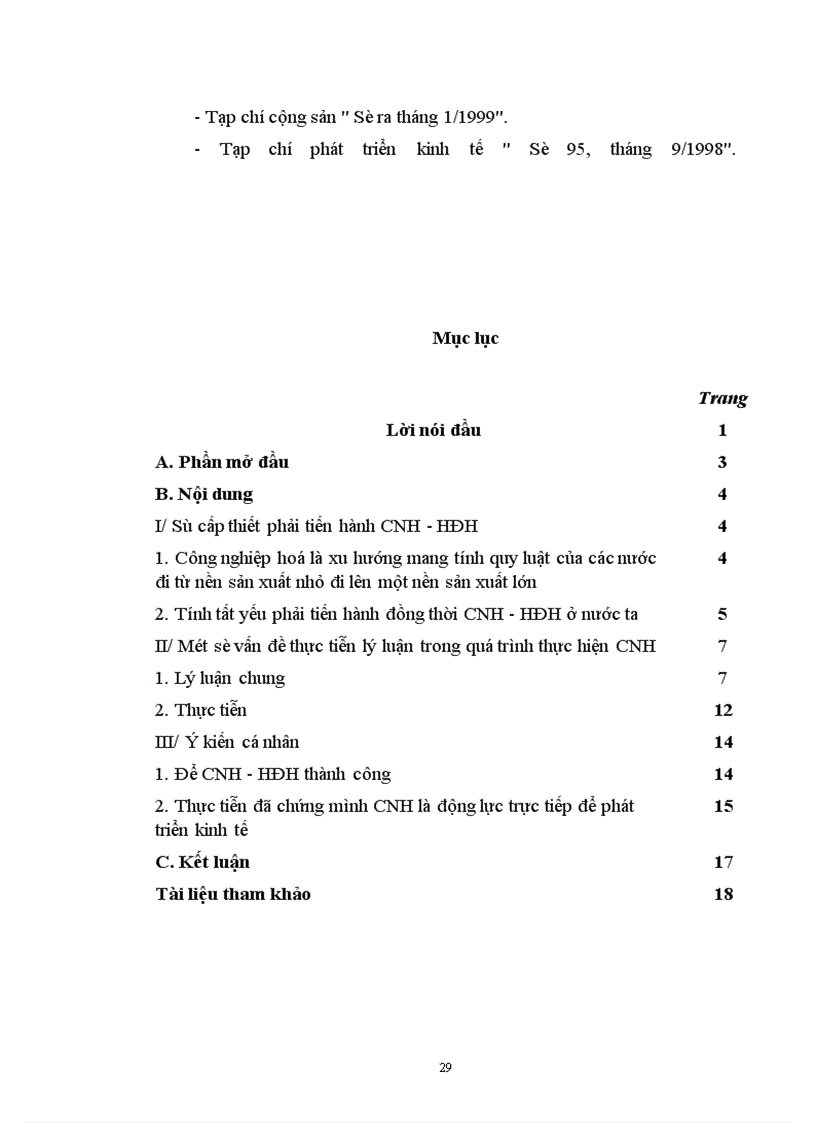 image for page Một số vấn đề về thực tiễn và lý luận trong quá trình thực hiện công nghiệp hoá - hiện đại hóa