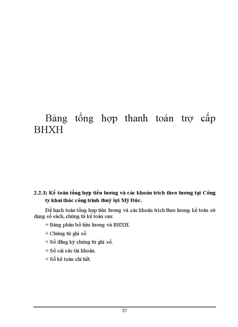 image for page Hoàn thiện kế toán tiền lương và các khoản trích theo lương tại Công ty khai thác công trình thuỷ lợi Mỹ Đức - Hà Tây