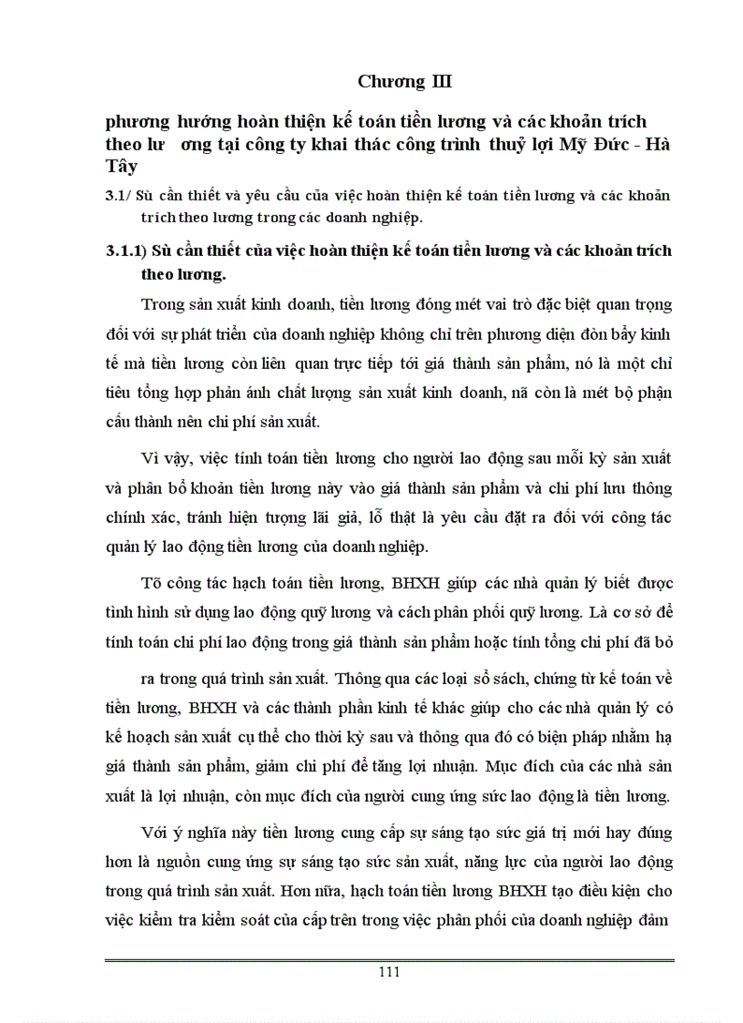 image for page Hoàn thiện kế toán tiền lương và các khoản trích theo lương tại Công ty khai thác công trình thuỷ lợi Mỹ Đức - Hà Tây