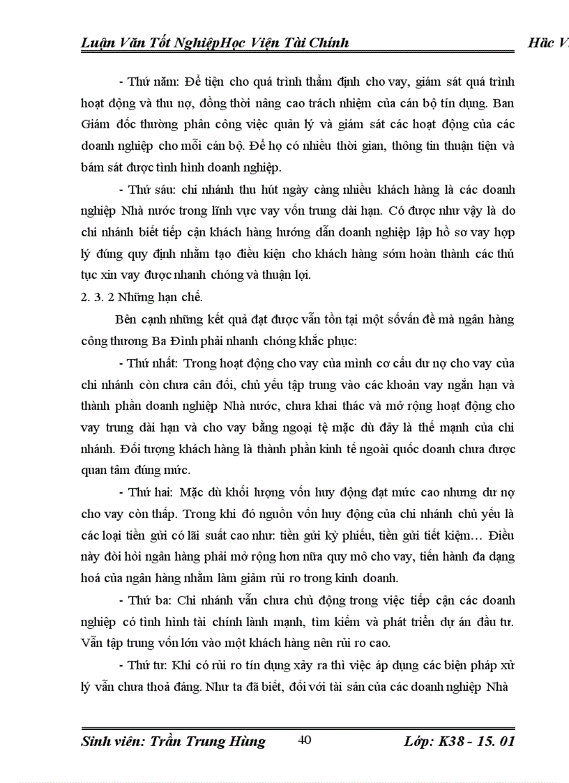 image for page Một số giải pháp nâng cao hiệu quả cho vay đối với doanh nghiệp nhà nước tại Ngân hàng công thương Ba Đình