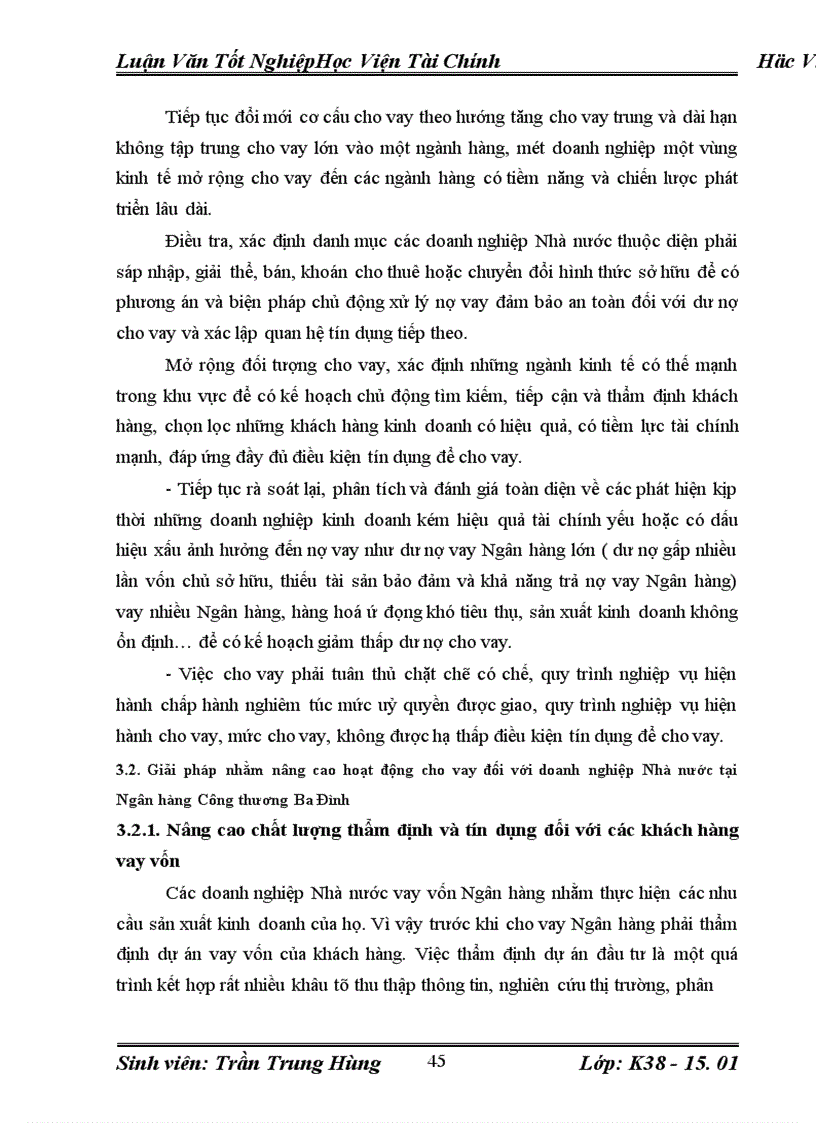 image for page Một số giải pháp nâng cao hiệu quả cho vay đối với doanh nghiệp nhà nước tại Ngân hàng công thương Ba Đình