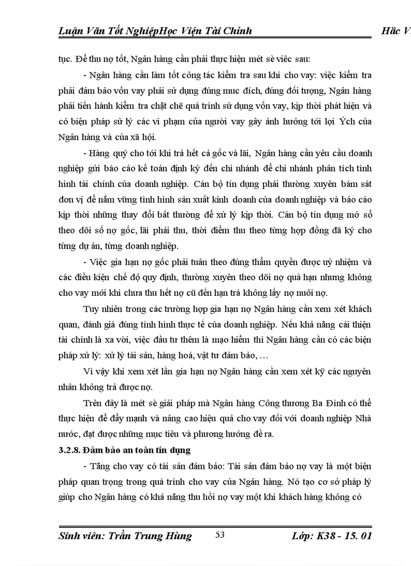 image for page Một số giải pháp nâng cao hiệu quả cho vay đối với doanh nghiệp nhà nước tại Ngân hàng công thương Ba Đình