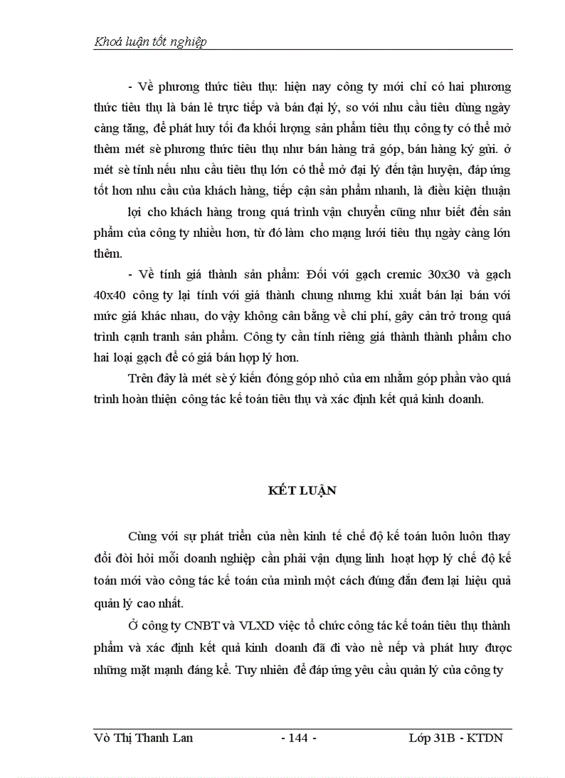 image for page Thực trạng công tác kế toán tiêu thụ thành phẩm và xác định kết quả kinh doanh của Công ty công nghiệp bê tông và vật liệu xây dựng Việt Trì