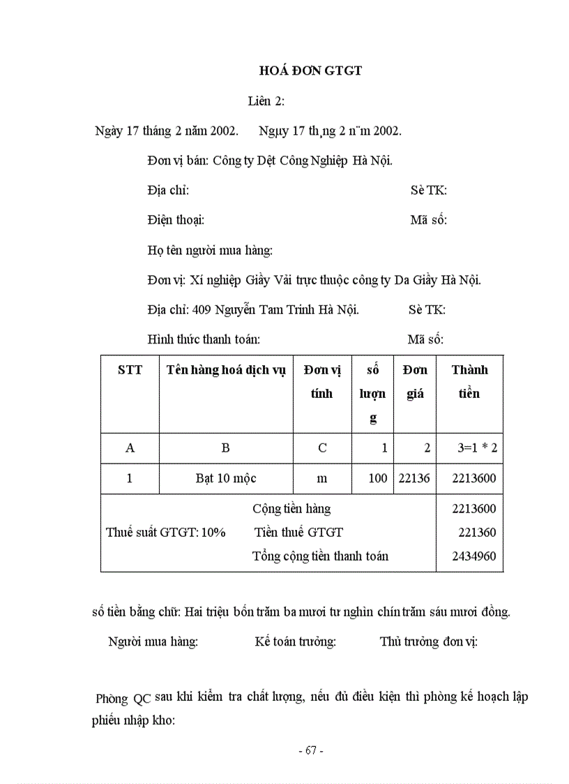 image for page Hoàn thiện công tác hạch toán nguyên vật liệu tại Xí nghiệp Giầy Vải trực thuộc công ty Da Giầy Hà Nội