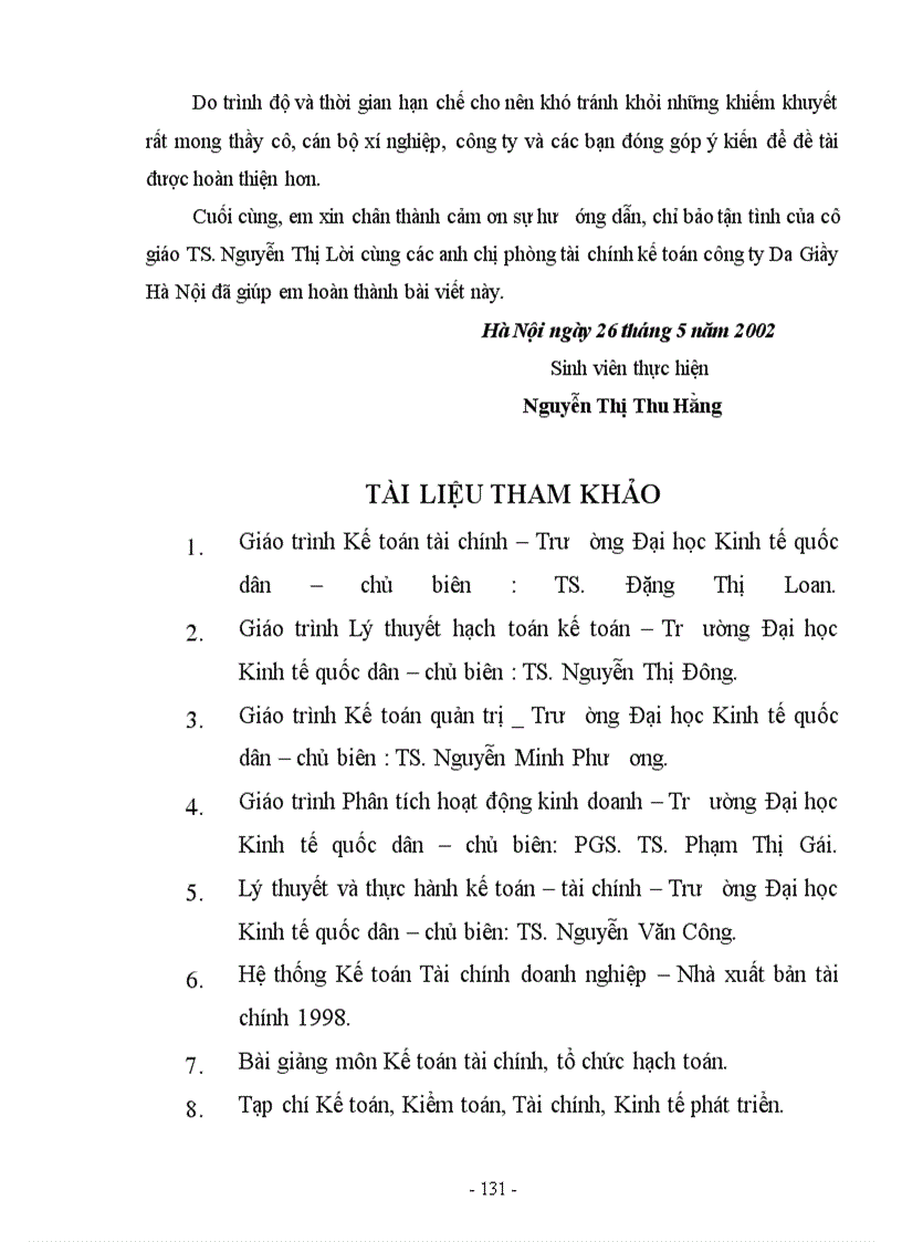 image for page Hoàn thiện công tác hạch toán nguyên vật liệu tại Xí nghiệp Giầy Vải trực thuộc công ty Da Giầy Hà Nội