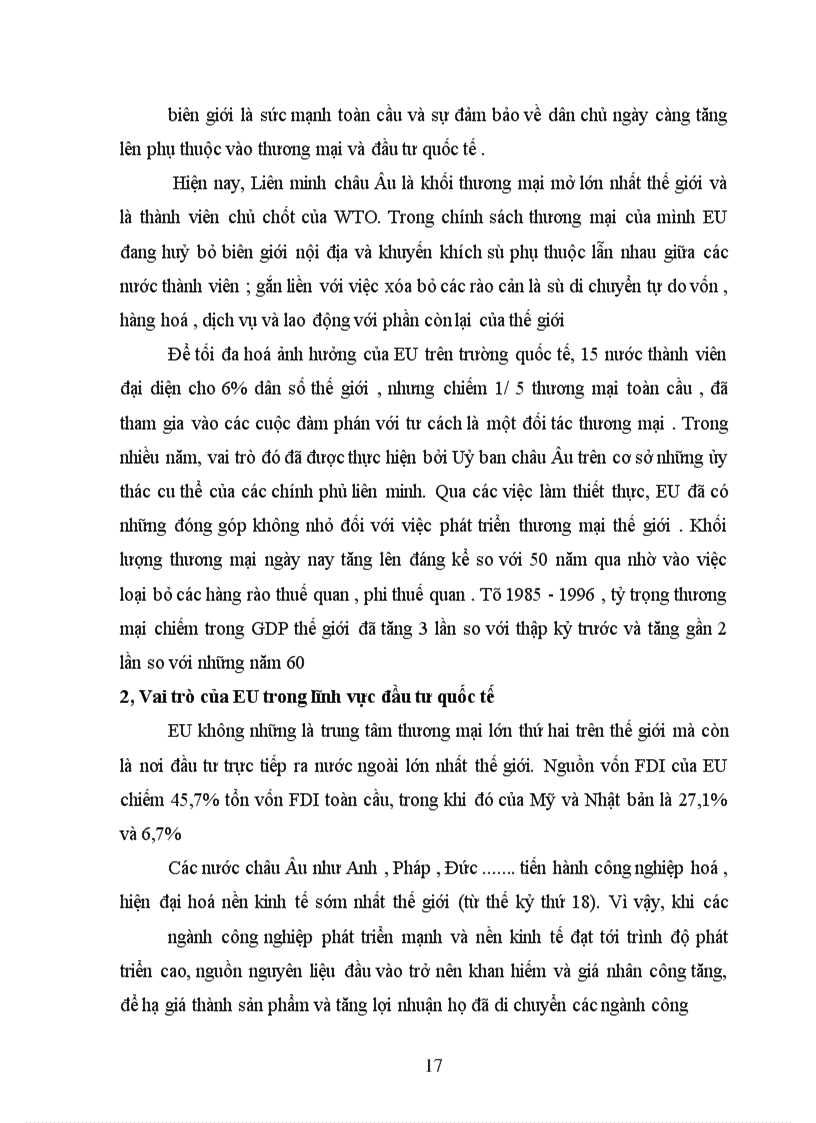 image for page Thị trường EU và khả năng xuất khẩu của Việt nam sang thị trường này