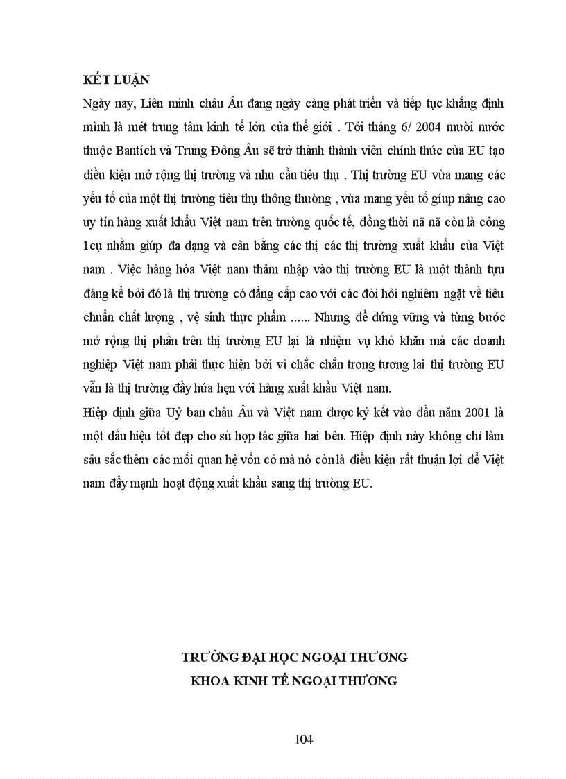 image for page Thị trường EU và khả năng xuất khẩu của Việt nam sang thị trường này