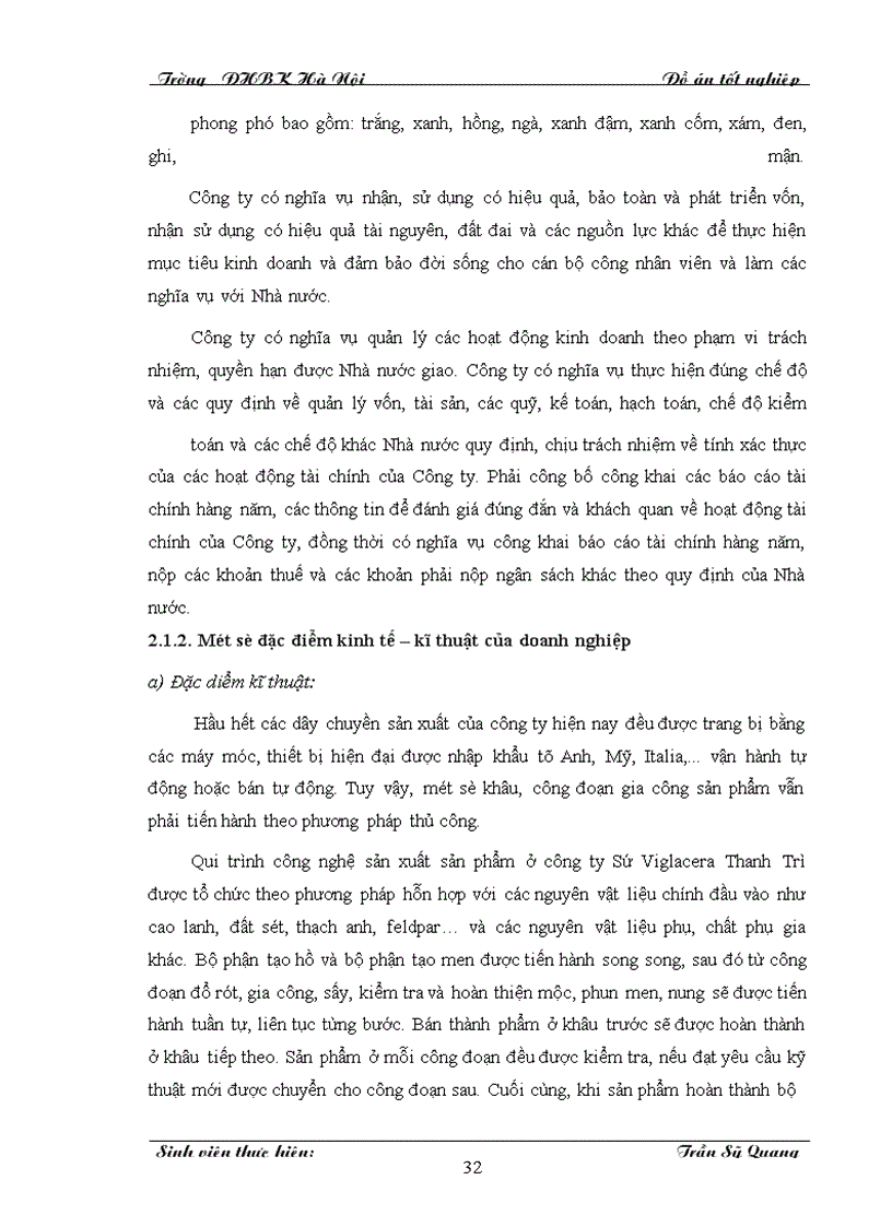 image for page Phân tích và thiết kế biện pháp nâng cao kết quả tiêu thụ sản phẩm tại Công ty Sứ Viglacera Thanh Trì
