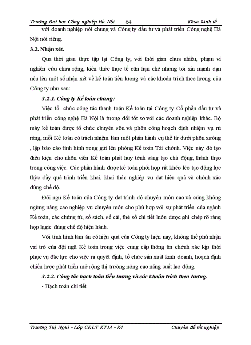 image for page Hạch toán tiền lương và các khoản trích theo lương tại cổ phần thương mại và đầu tư phát triển công nghệ Hà Nội