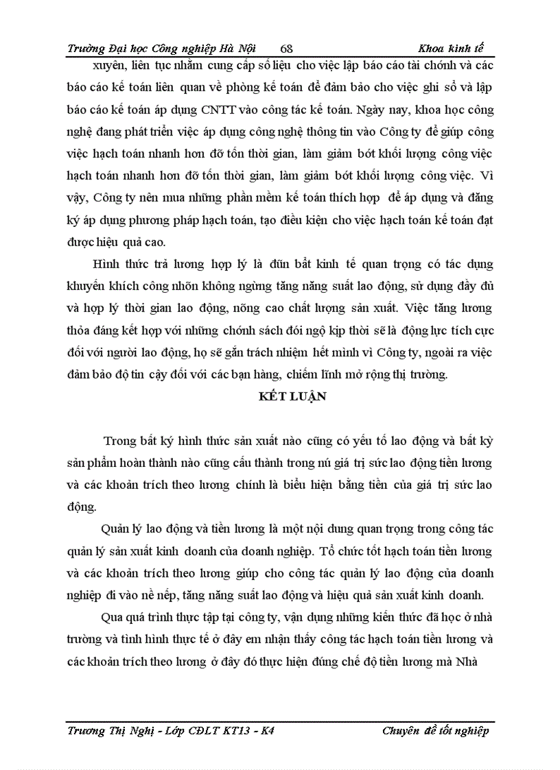 image for page Hạch toán tiền lương và các khoản trích theo lương tại cổ phần thương mại và đầu tư phát triển công nghệ Hà Nội