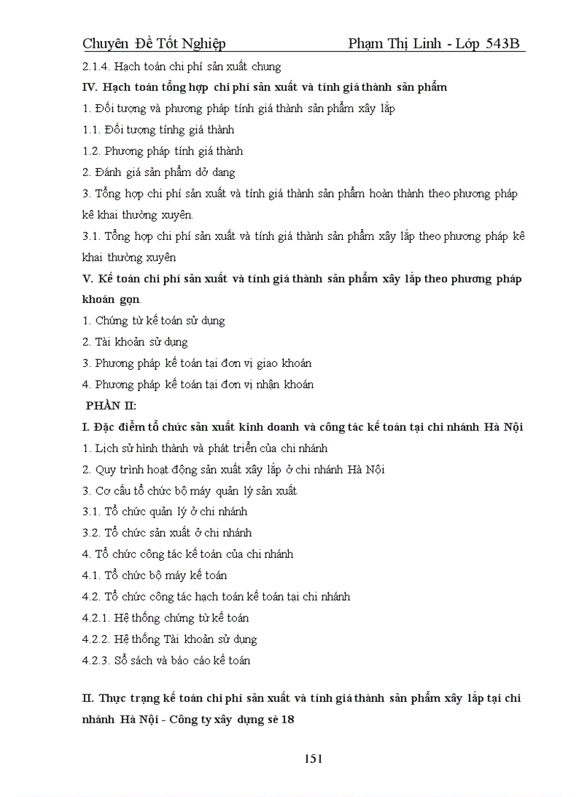 image for page Hoàn thiện công tác tổ chức kế toán chi phí sản xuất và tính giá thành sản phẩm xây lắp tại chi nhánh Hà Nội – Công ty xây dựng 18