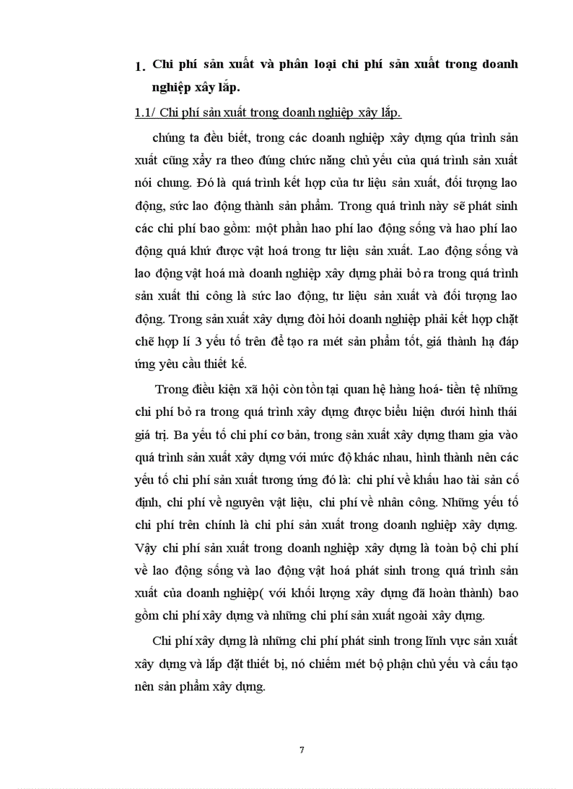 image for page Hoàn thiện kế toán chi phí sản xuất và tính giá thành sản phẩm ở công ty xây dựng số 1