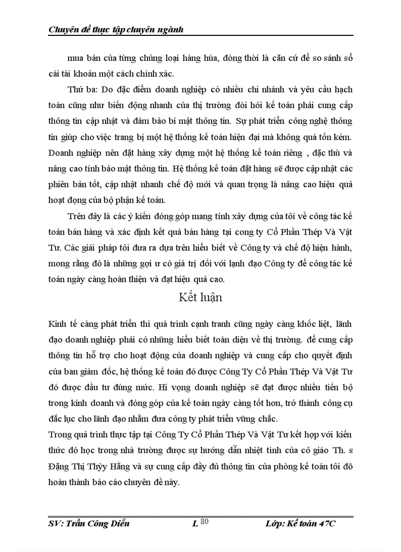 image for page Hoàn thiện công tác kế toán bán hàng và xác định kết quả bán hàng tại Công Ty Cổ Phần Thép Và Vật Tư