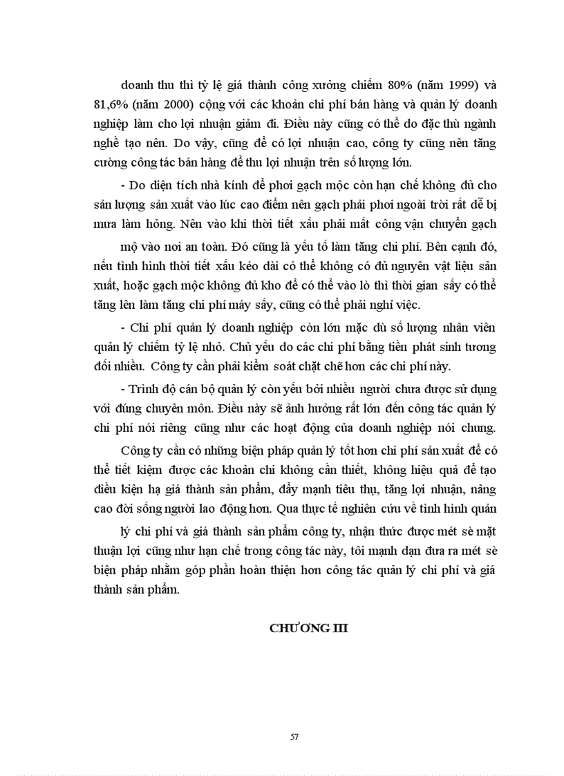 image for page Một số biện pháp để quản lý chi phí sản xuất kinh doanh và hạ giá thành sản phẩm của công ty Gốm xây dựng Hữu Hưng