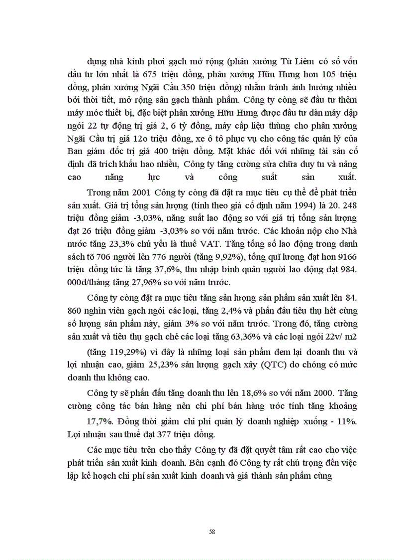 image for page Một số biện pháp để quản lý chi phí sản xuất kinh doanh và hạ giá thành sản phẩm của công ty Gốm xây dựng Hữu Hưng