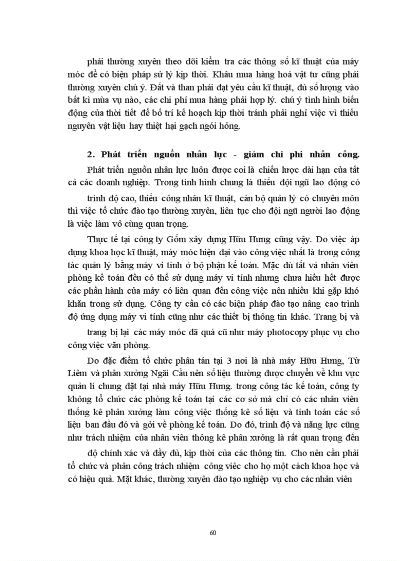image for page Một số biện pháp để quản lý chi phí sản xuất kinh doanh và hạ giá thành sản phẩm của công ty Gốm xây dựng Hữu Hưng
