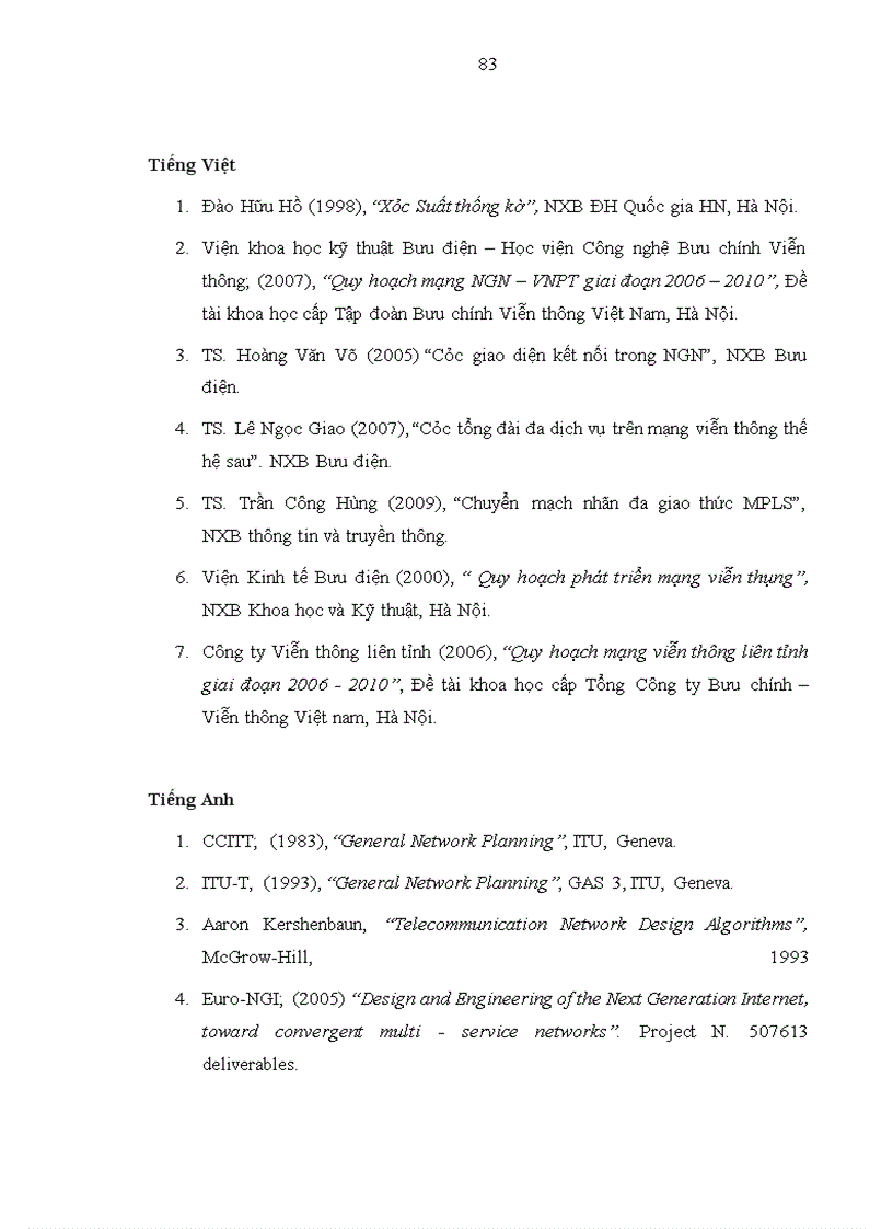 image for page Nghiên cứu phương án kỹ thuật kết nối mạng NGN của VNPT với mạng của các doanh nghiệp viễn thông khác