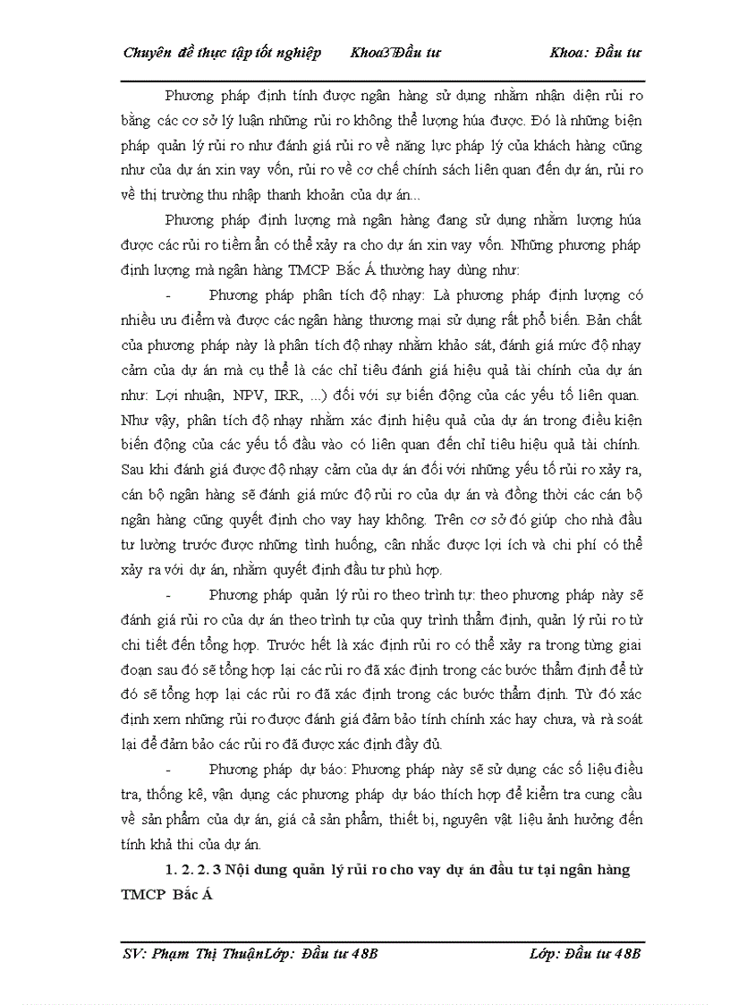 image for page Hoàn thiện công tác quản lý rủi ro cho vay dự án tại ngân hàng thương mại cổ phần Bắc Á
