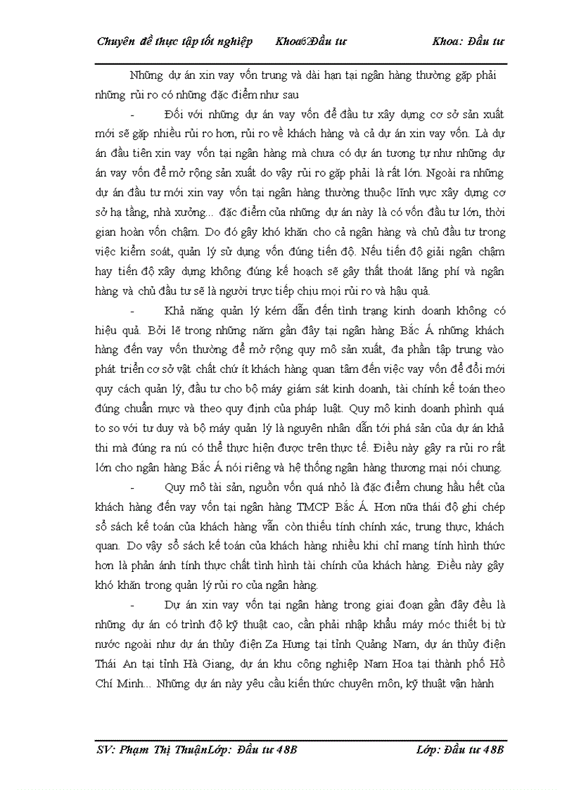 image for page Hoàn thiện công tác quản lý rủi ro cho vay dự án tại ngân hàng thương mại cổ phần Bắc Á