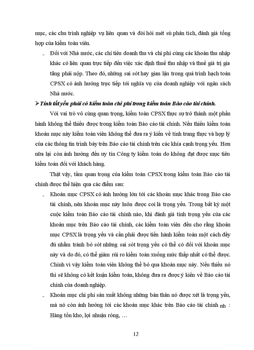 image for page Kiểm toán khoản mục chi phí sản xuất trong kiểm toán Báo cáo tài chính do Công ty cổ phần Kiểm toán và Định giá Việt Nam thực hiện