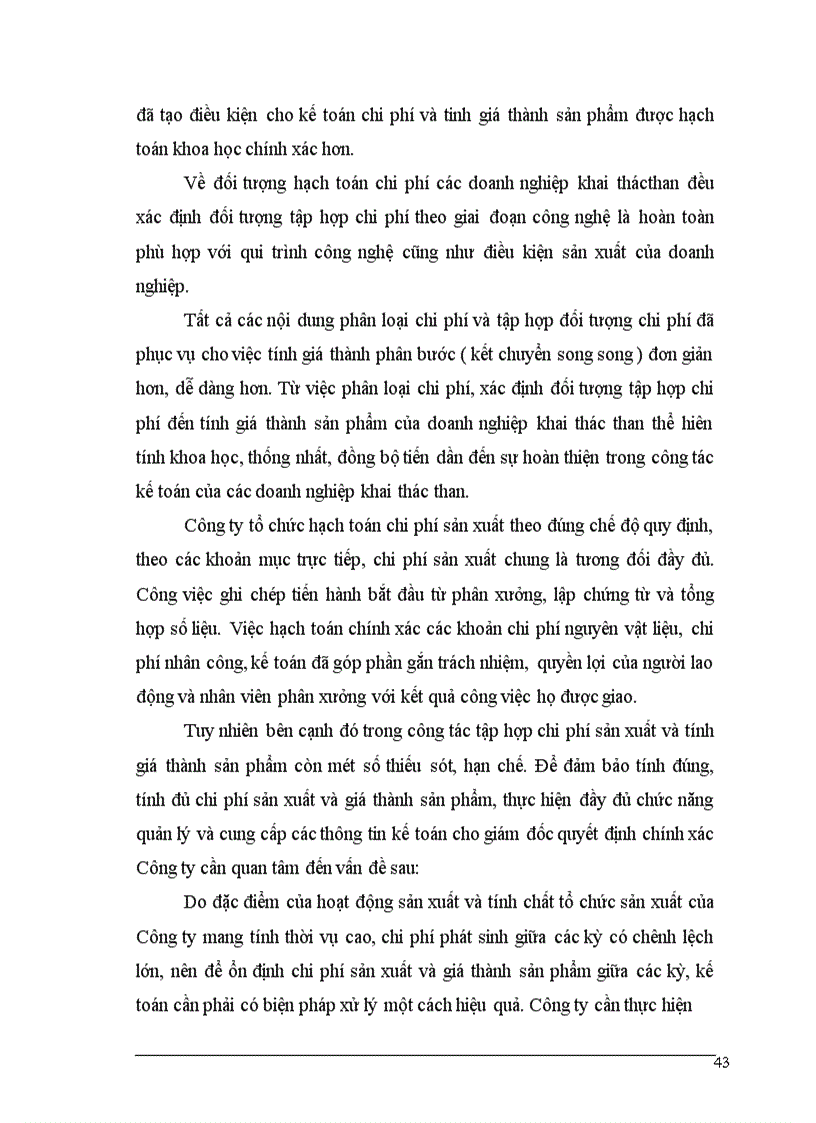 image for page Kế toán chi phí sản xuất và tính giá thành sản phẩm ở Công ty Than Hà Tu