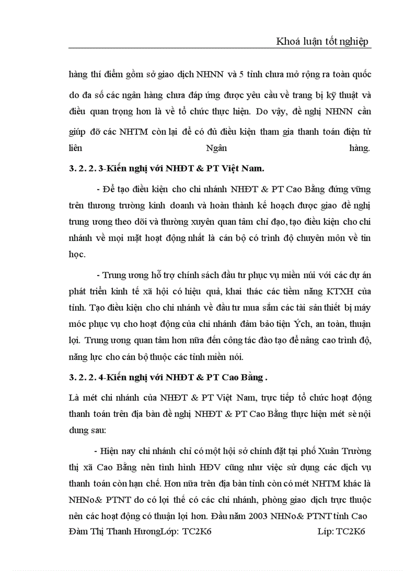 image for page Một số vấn đề về Thanh toán không dùng tiền mặt tại NHĐT&PT Cao Bằng - Thực trạng và giải pháp