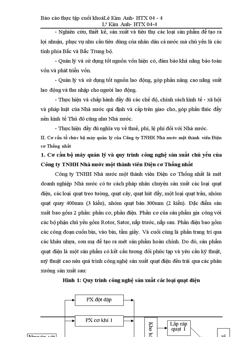 image for page Báo cáo thực tập tại Công ty TNHH Nhà nước một thành viên Điện cơ Thống nhất.