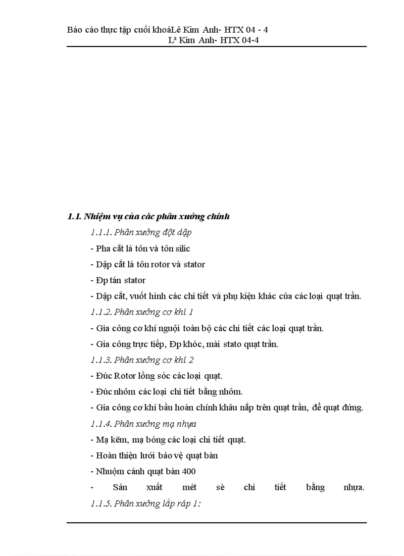 image for page Báo cáo thực tập tại Công ty TNHH Nhà nước một thành viên Điện cơ Thống nhất.