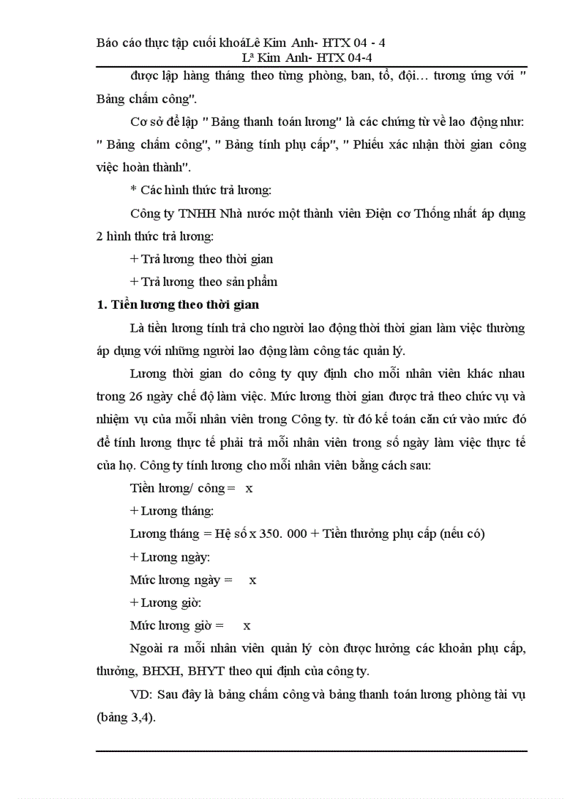 image for page Báo cáo thực tập tại Công ty TNHH Nhà nước một thành viên Điện cơ Thống nhất.