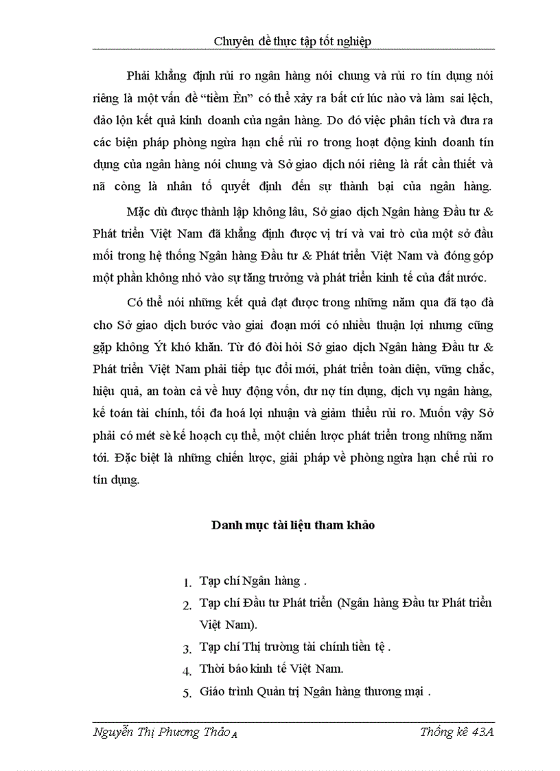image for page Phương pháp thống kê đánh giá rủi ro trong hoạt động tín dụng tại các Ngân hàng thương mại - ứng dụng tại Sở giao dịch 1 Ngân hàng Đầu tư & Phát triển Việt Nam.