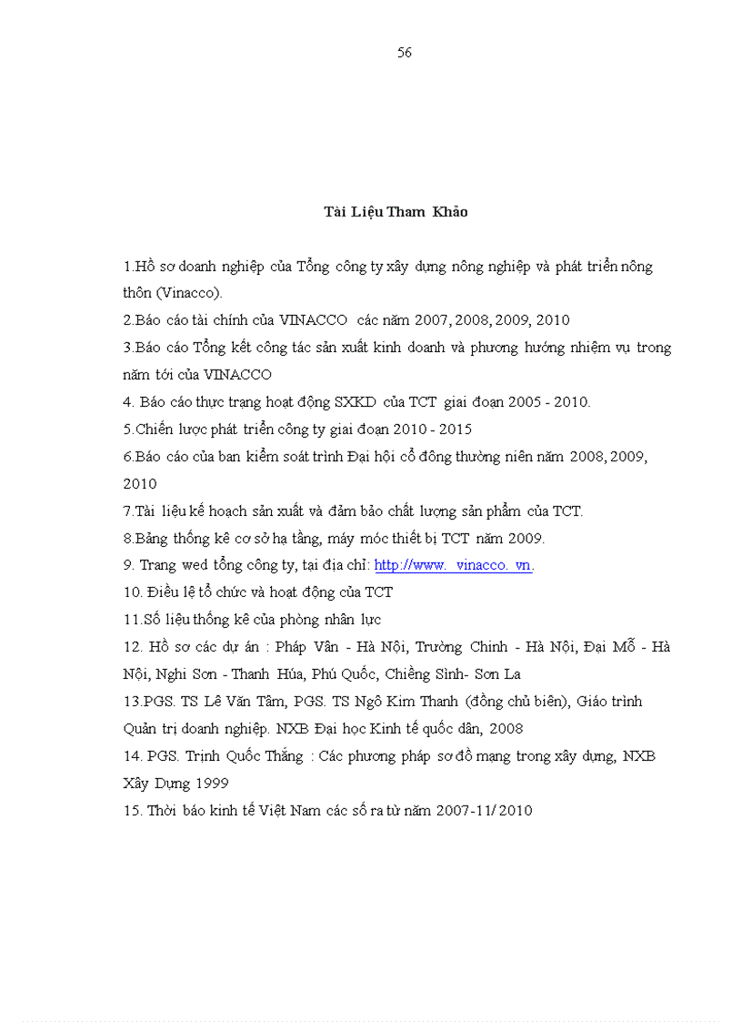 image for page Giải pháp nâng cao chất lượng quản lý điều hành thi công tại đội xây dựng của tổng công ty xây dựng nông nghiệp và phát triển nông thôn Vinacco