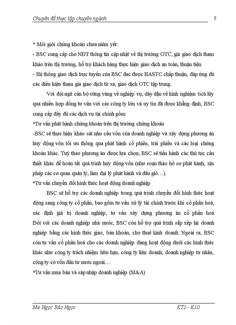 image for page Báo cáo thực tập tại Công ty Chứng khoán Ngân hàng Đầu tư và Phát triển Việt Nam