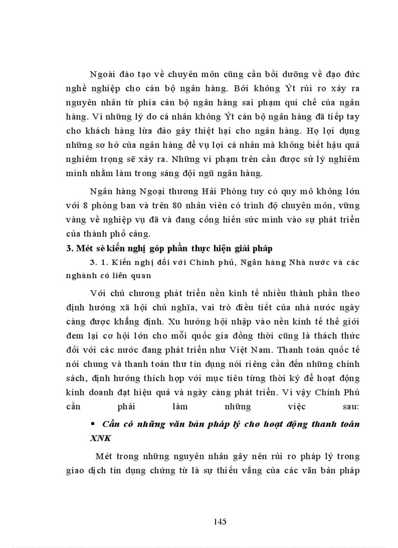 image for page Giải pháp hạn chế rủi ro trong thanh toán quốc tế theo phương thức tín dụng chứng từ tại ngân hàng Ngoại thương Hải Phòng