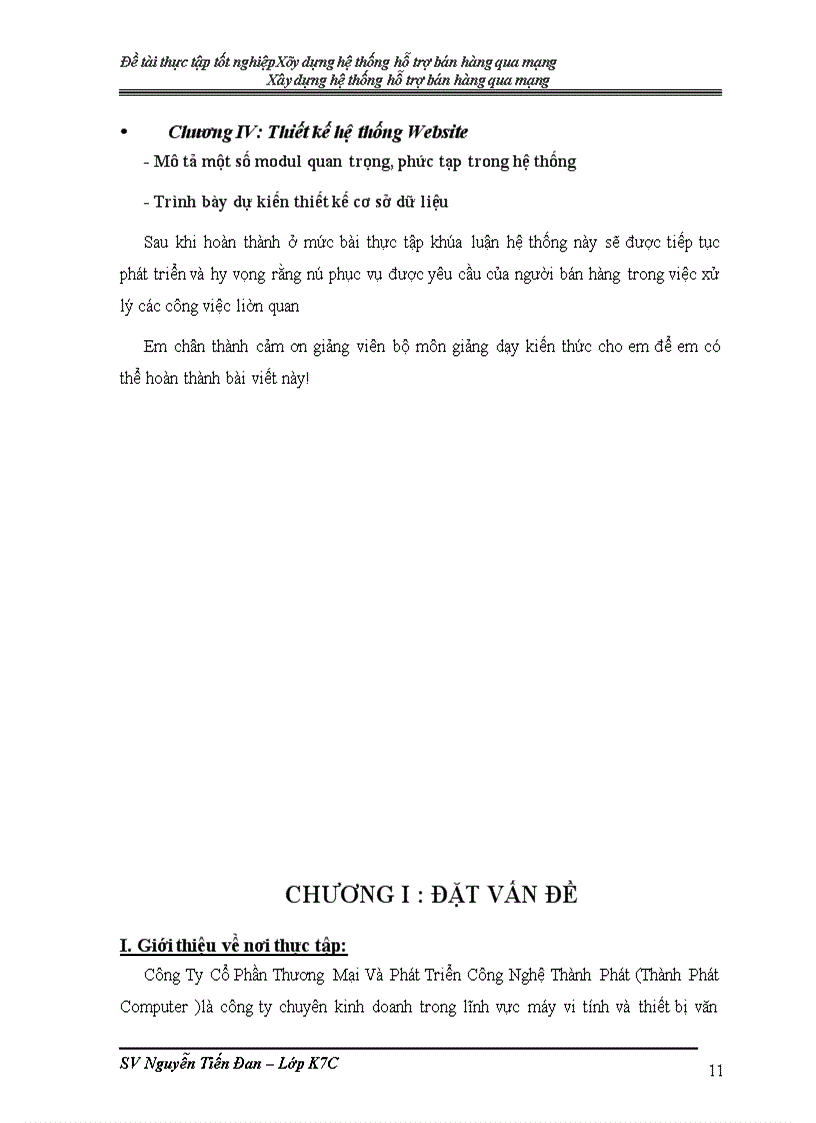 image for page Đề tài Xây dựng hệ thống hỗ trợ bán hàng qua mạng