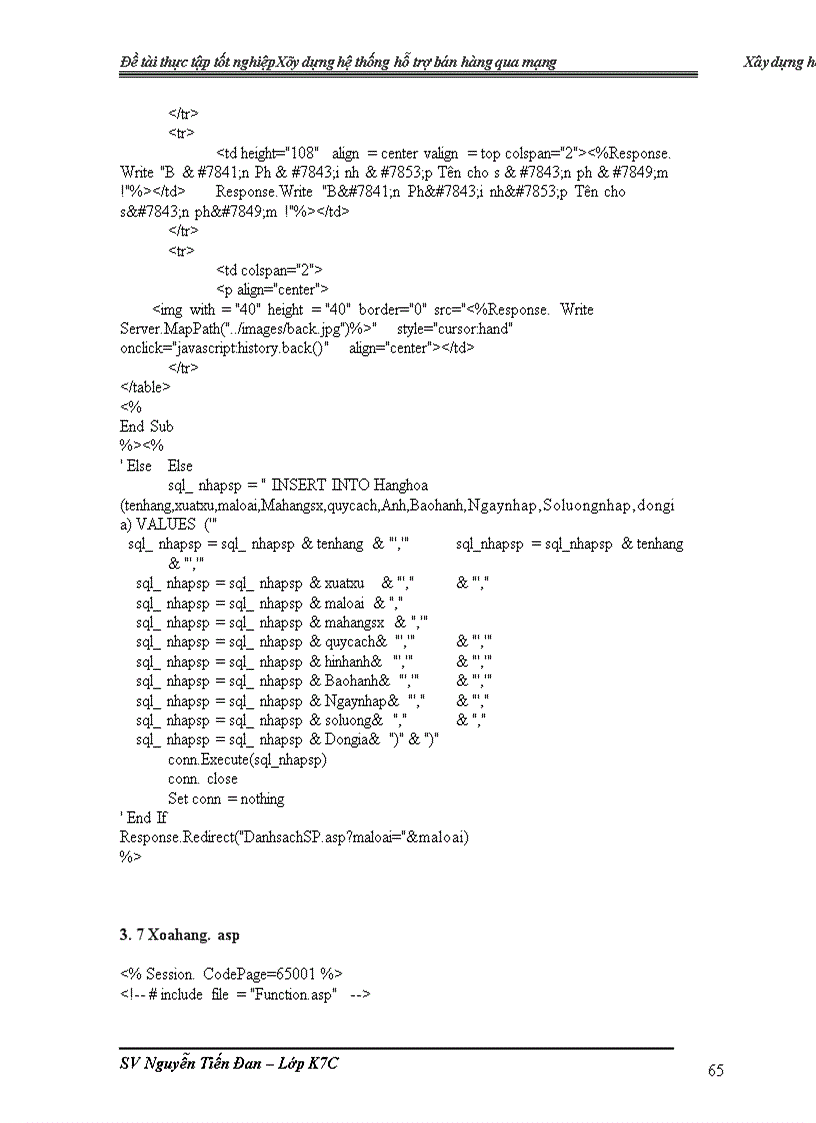 image for page Đề tài Xây dựng hệ thống hỗ trợ bán hàng qua mạng
