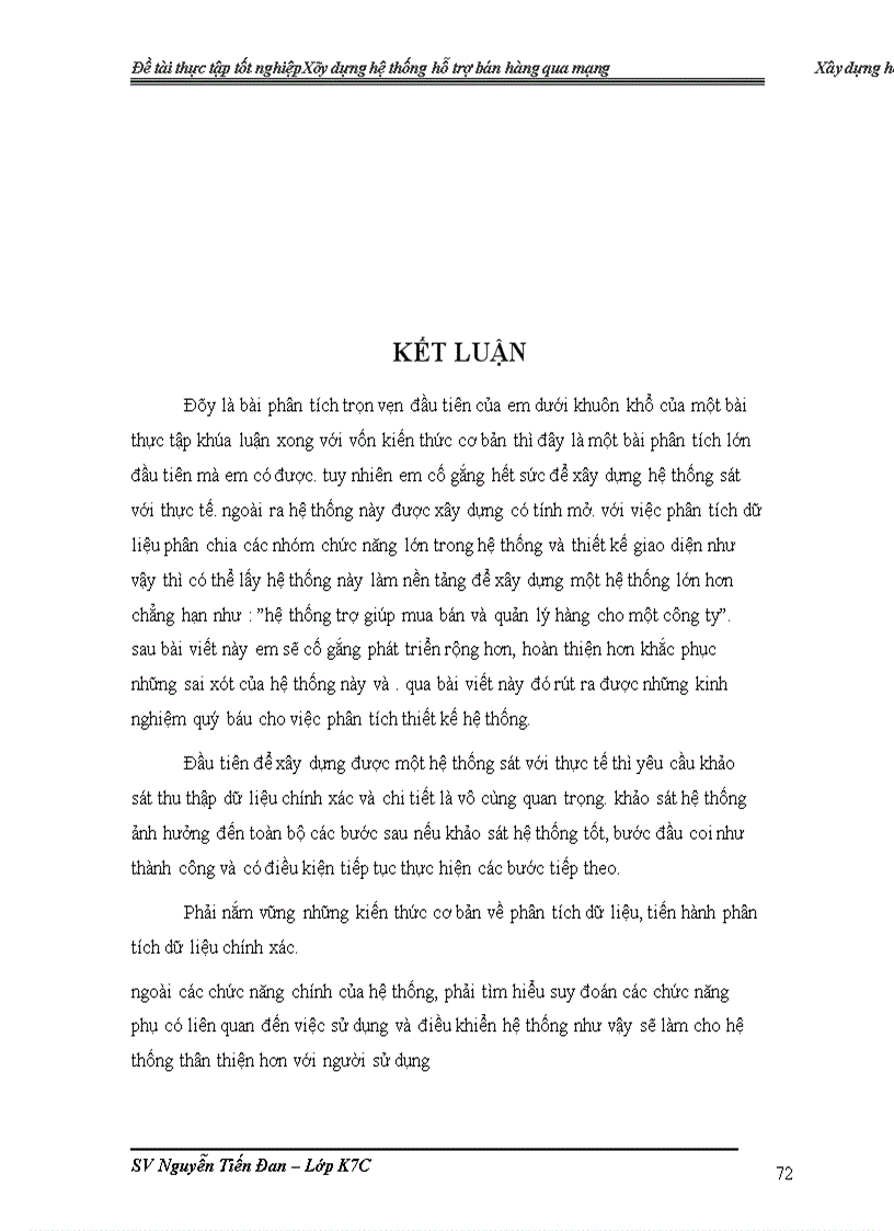 image for page Đề tài Xây dựng hệ thống hỗ trợ bán hàng qua mạng