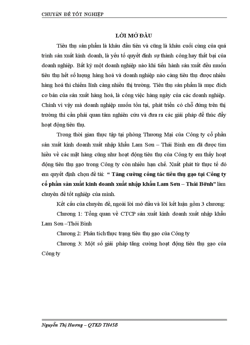 image for page Tăng cường công tác tiêu thụ gạo tại Công ty cổ phần sản xuất kinh doanh xuất nhập khẩu Lam Sơn – Thái Bình