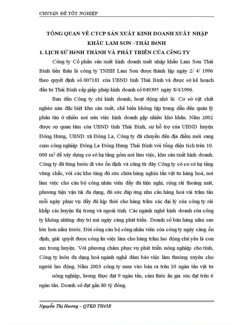 image for page Tăng cường công tác tiêu thụ gạo tại Công ty cổ phần sản xuất kinh doanh xuất nhập khẩu Lam Sơn – Thái Bình