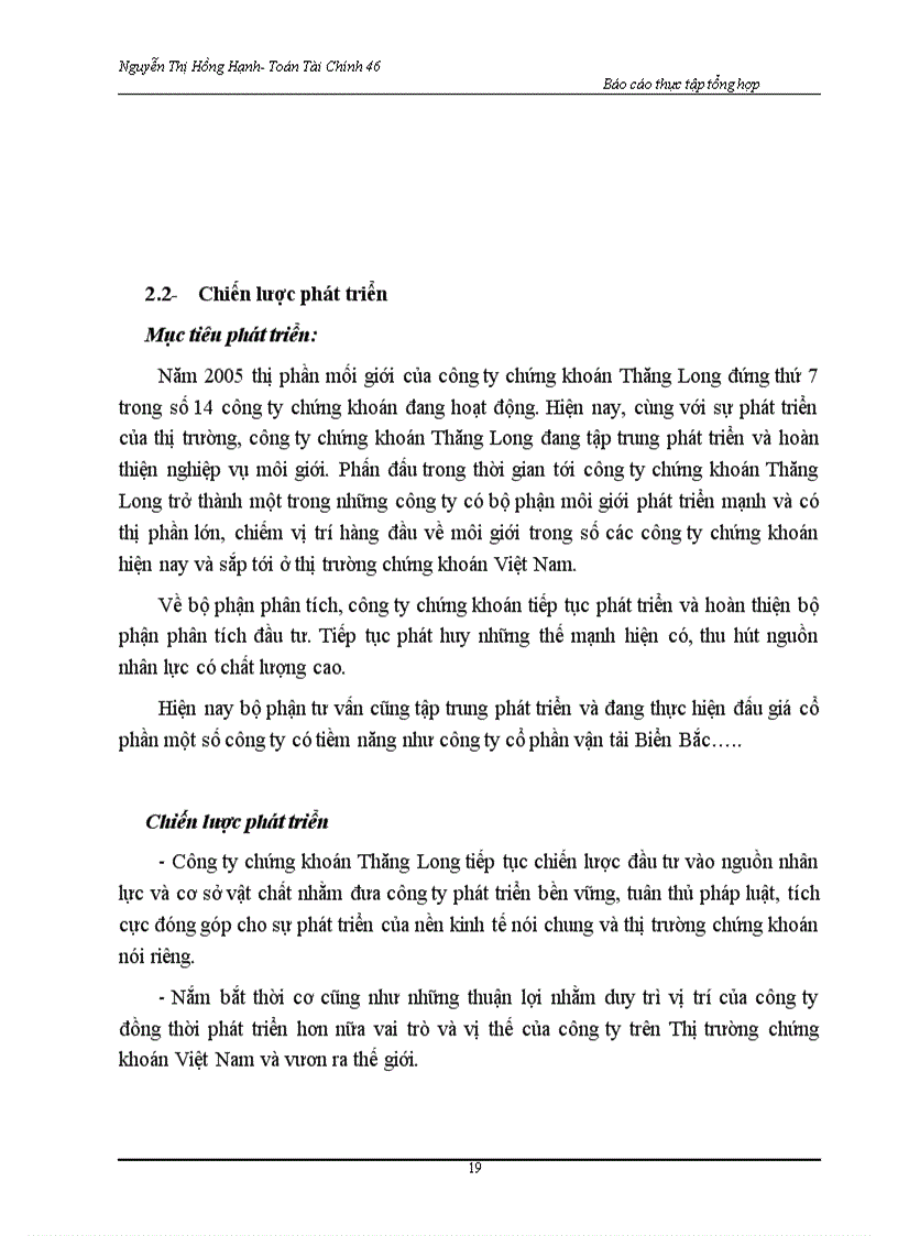 image for page Báo cáo thực tập tại Công ty chứng khoán Thăng Long (TSC