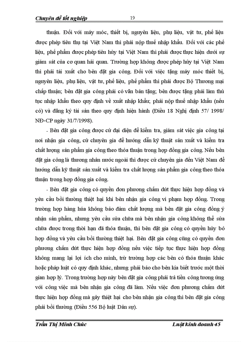 image for page Pháp luật về hợp đồng gia công; thực tiễn ký kết và thực hiện hợp đồng gia công tại Công ty cổ phần May Hưng Yên