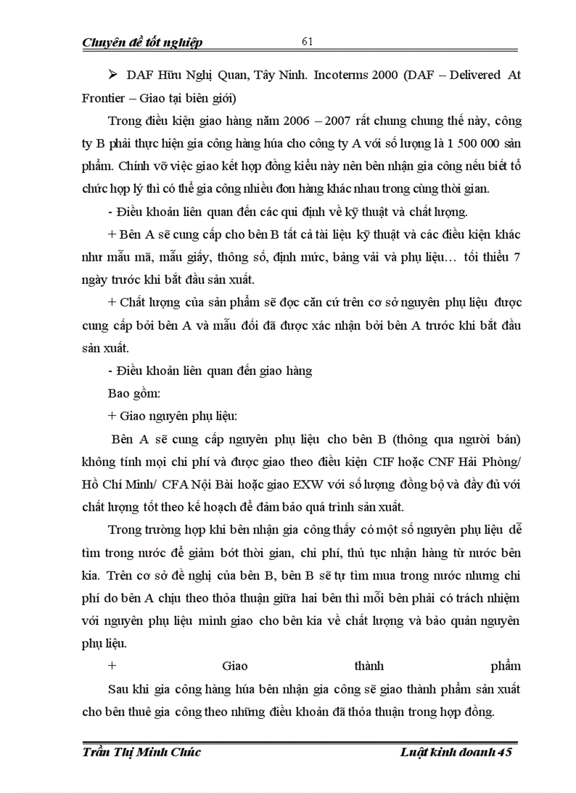 image for page Pháp luật về hợp đồng gia công; thực tiễn ký kết và thực hiện hợp đồng gia công tại Công ty cổ phần May Hưng Yên