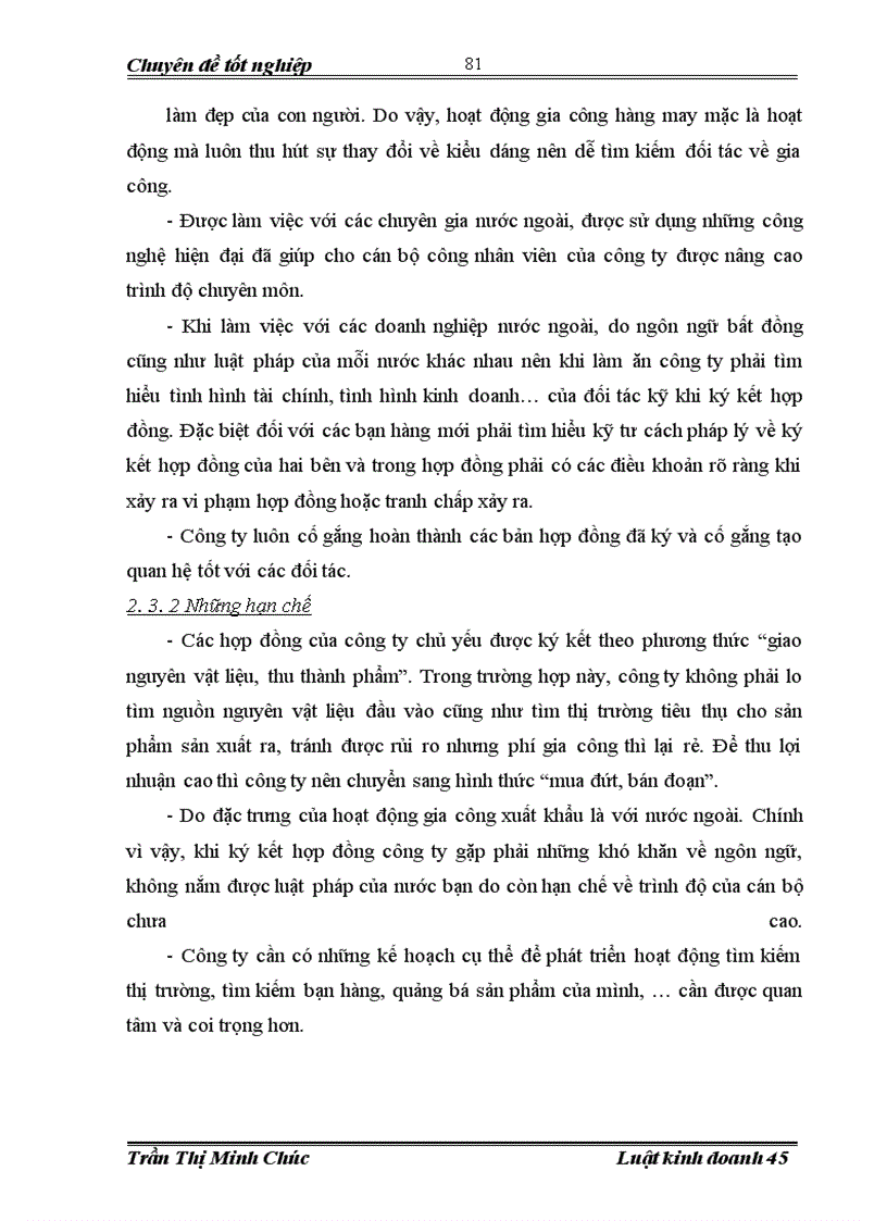 image for page Pháp luật về hợp đồng gia công; thực tiễn ký kết và thực hiện hợp đồng gia công tại Công ty cổ phần May Hưng Yên