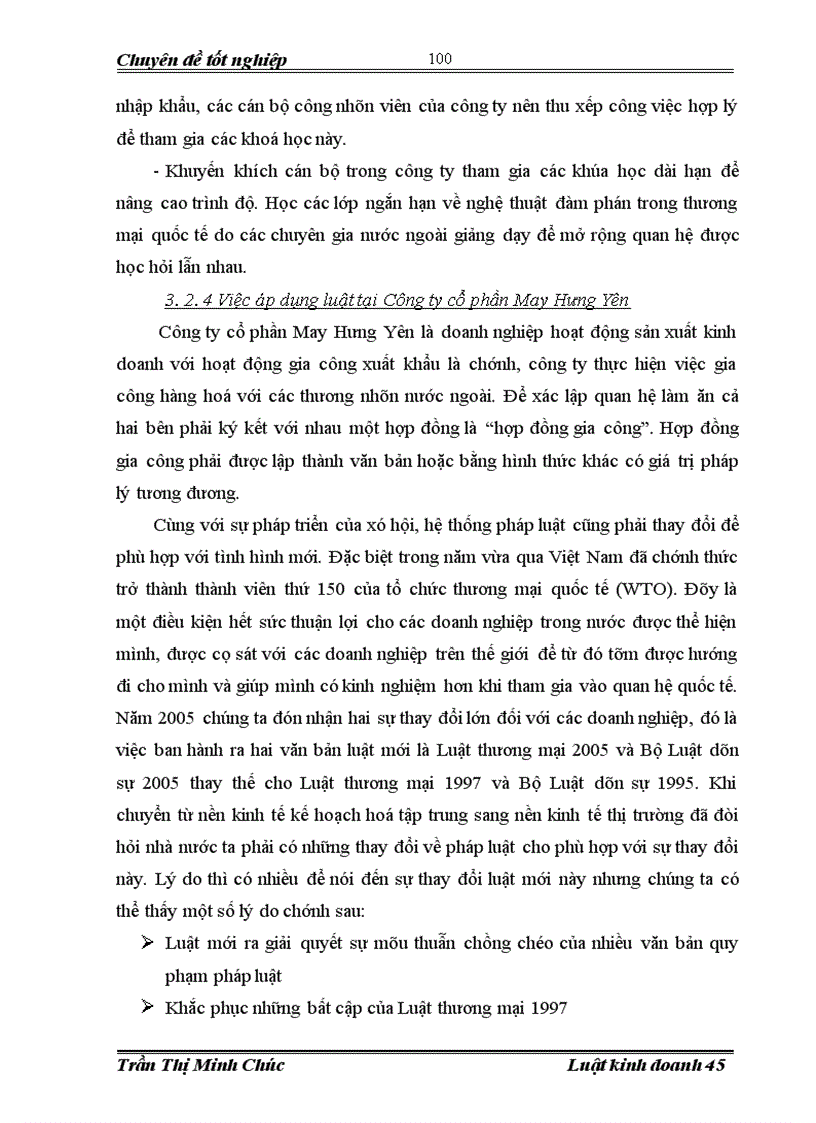 image for page Pháp luật về hợp đồng gia công; thực tiễn ký kết và thực hiện hợp đồng gia công tại Công ty cổ phần May Hưng Yên