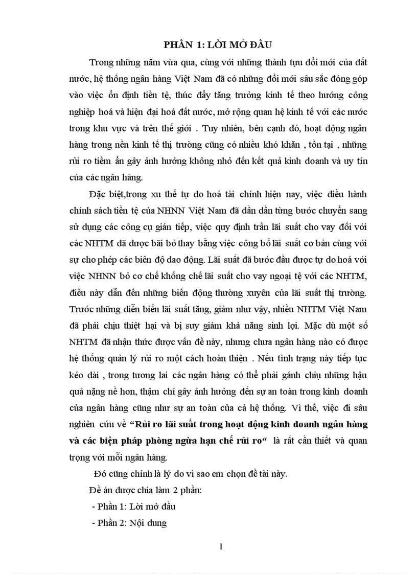 image for page Rủi ro lãi suất trong hoạt động kinh doanh ngân hàng và các biện pháp phòng ngừa hạn chế rủi ro